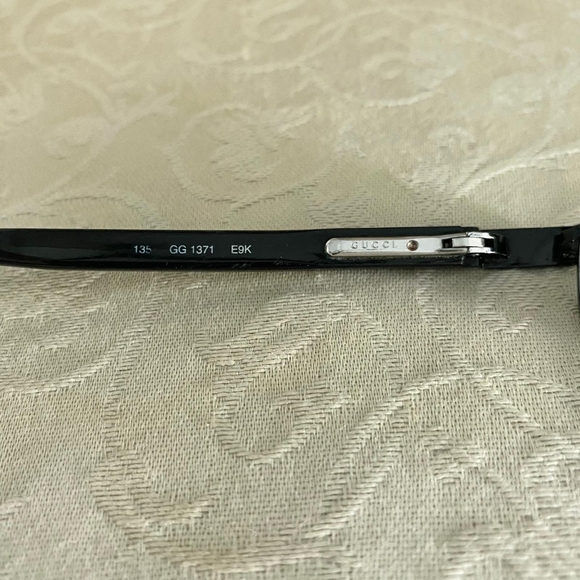 Vintage Gucci Designer Made In Italy GG 1371 E9K Rectangle Full Rim Eyeglasses - Picture 7 of 9